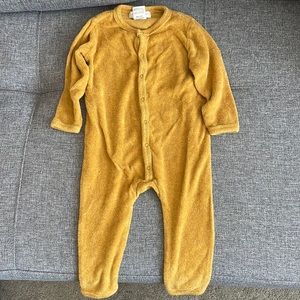 Cozy Mustard Kids One Piece Bodysuit